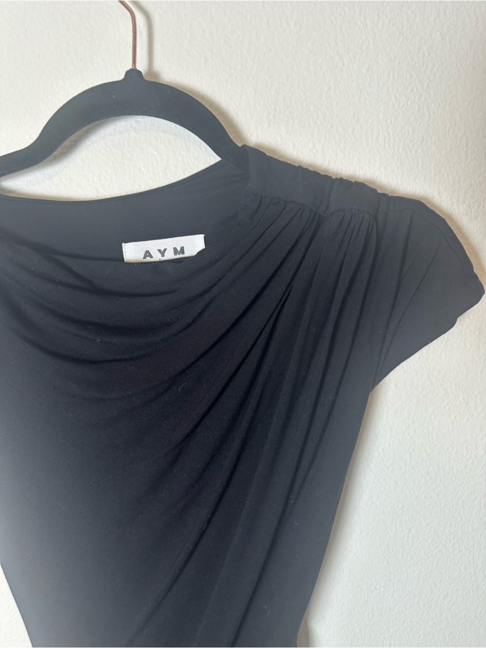 AYM Venus Draped Maxi Dress Black Small - Picture 5 of 9